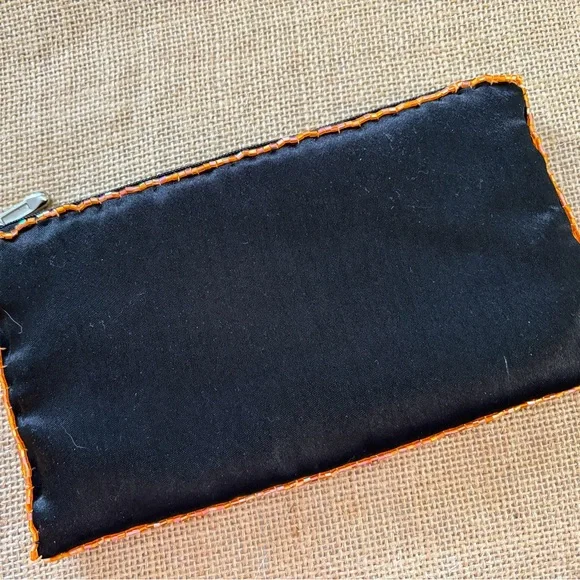 Kirk’s Folly Beaded Witch Clutch - Orange and Black - Witch Halloween Spooky - Picture 2 of 5